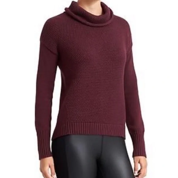 Athleta Breckenridge Maroon Turtleneck Sweater - Picture 1 of 6
